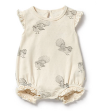 Load image into Gallery viewer, Wilson and Frenchy Little Fantail Organic Pointelle Ruffle Playsuit