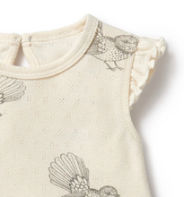 Load image into Gallery viewer, Wilson and Frenchy Little Fantail Organic Pointelle Ruffle Playsuit