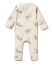 Load image into Gallery viewer, Wilson and Frenchy Little Fantail Pointelle Zip Playsuit