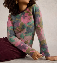 Load image into Gallery viewer, White Stuff UK Jodie Printed Floral Sweater Green Multi