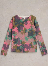 Load image into Gallery viewer, White Stuff UK Jodie Printed Floral Sweater Green Multi