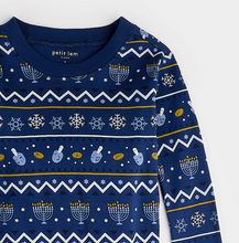 Load image into Gallery viewer, Petit Lem Hanukkah Fair Isle Print Pyjamas