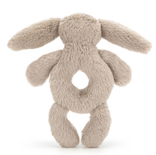 Load image into Gallery viewer, Bashful Beige Bunny Ring Rattle