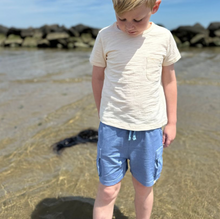 Load image into Gallery viewer, Me and Henry Brian Cargo Shorts Blue Pique