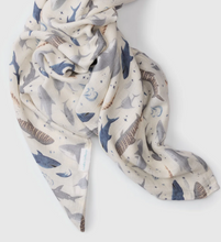 Load image into Gallery viewer, Loulou Lollipop Sharks Swaddling Blanket