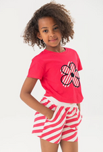 Load image into Gallery viewer, Boboli Tee Red Flower Applique