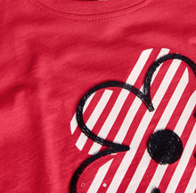 Load image into Gallery viewer, Boboli Tee Red Flower Applique
