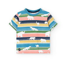 Load image into Gallery viewer, Boboli Tee Animal Stripe