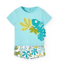 Load image into Gallery viewer, Boboli Baby Tee and Short Gecko Print