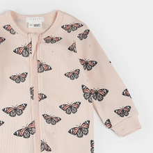Load image into Gallery viewer, Petit Lem Monarch Print Rib Sleeper