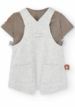 Load image into Gallery viewer, Boboli Lion Applique Overall and Tee