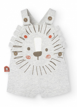Load image into Gallery viewer, Boboli Lion Applique Overall and Tee
