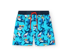 Load image into Gallery viewer, Boboli Shark Print Swim Trunks