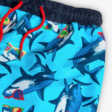 Load image into Gallery viewer, Boboli Shark Print Swim Trunks