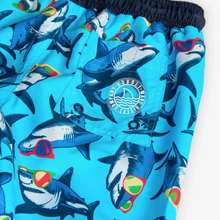 Load image into Gallery viewer, Boboli Shark Print Swim Trunks