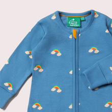 Load image into Gallery viewer, Little Green Radicals Blue Rainbows Zip Sleeper