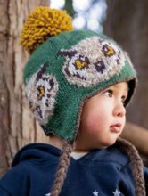 Load image into Gallery viewer, Ambler Kids Creatures Jacquard Knit Hat with Tie