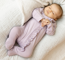 Load image into Gallery viewer, Coccoli Ruffle Modal Zip Sleeper Lavender