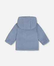 Load image into Gallery viewer, Deux Par Deux Plush Hooded Jacket Sky