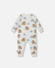 Load image into Gallery viewer, Deux Par Deux Wooly Mammoth Print Playsuit