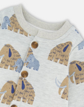 Load image into Gallery viewer, Deux Par Deux Wooly Mammoth Print Playsuit