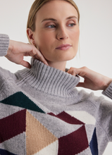 Load image into Gallery viewer, Fig Laurel Intarsia Sweater Grey Heather
