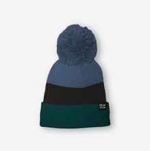 Load image into Gallery viewer, Headster TriColor Fleece Lined Beanie Blue Spruce