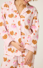 Load image into Gallery viewer, PJ Salvage Brunch Club Flannel Pyjamas Pink