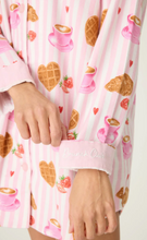 Load image into Gallery viewer, PJ Salvage Brunch Club Flannel Nightshirt Pink