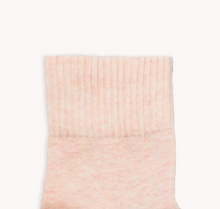 Load image into Gallery viewer, Pokoloko Stripe Solid Pima Socks Blush 2 Pack