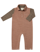 Load image into Gallery viewer, Me and Henry Arlington Polo Fleece Playsuit Rust/Brown