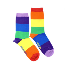 Load image into Gallery viewer, Womens Love is Love Rainbow Mismatch Socks