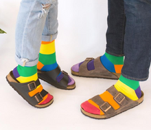 Load image into Gallery viewer, Womens Love is Love Rainbow Mismatch Socks