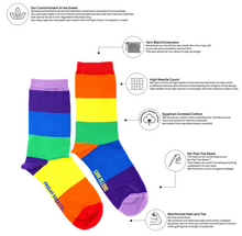 Load image into Gallery viewer, Womens Love is Love Rainbow Mismatch Socks