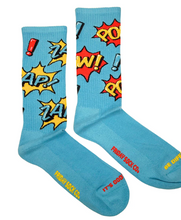 Load image into Gallery viewer, Mens Zap Pow Comic Athletic Mismatch Socks