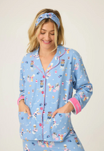 Load image into Gallery viewer, PJ Salvage Baked Woof Love Flannel Pyjamas Denim