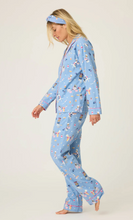 Load image into Gallery viewer, PJ Salvage Baked Woof Love Flannel Pyjamas Denim