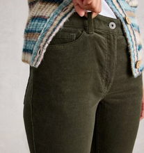 Load image into Gallery viewer, White Stuff UK Brooke Straight Cord Trouser Khaki Green