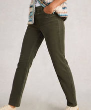 Load image into Gallery viewer, White Stuff UK Brooke Straight Cord Trouser Khaki Green