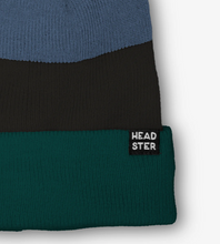 Load image into Gallery viewer, Headster TriColor Fleece Lined Beanie Blue Spruce
