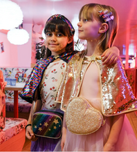 Load image into Gallery viewer, Rockahula Love Heart Gold Glitter Bag