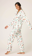 Load image into Gallery viewer, PJ Salvage Sleigh All Day Flannel Pyjamas White