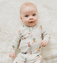 Load image into Gallery viewer, Petit Lem Holiday Pugs Print Sleeper