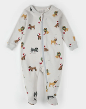 Load image into Gallery viewer, Petit Lem Holiday Pugs Print Sleeper