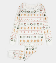 Load image into Gallery viewer, Petit Lem Holiday Treats Fairisle Print Thermal Pyjamas