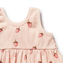 Load image into Gallery viewer, Wilson and Frenchy Strawberry Kisses Organic Ruffle Set