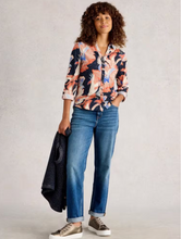 Load image into Gallery viewer, White Stuff UK Annie Printed Sparkle Shirt Navy Print
