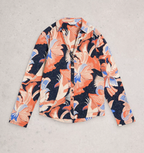 Load image into Gallery viewer, White Stuff UK Annie Printed Sparkle Shirt Navy Print