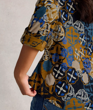 Load image into Gallery viewer, White Stuff UK Annie Jersey Shirt Chartreuse Multi