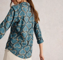 Load image into Gallery viewer, White Stuff UK Annie Jersey Shirt Blue Hearts